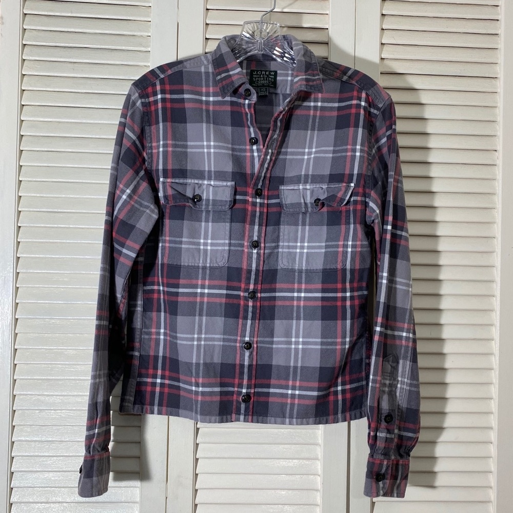 J. Crew Sporting Goods Plaid Button-Up